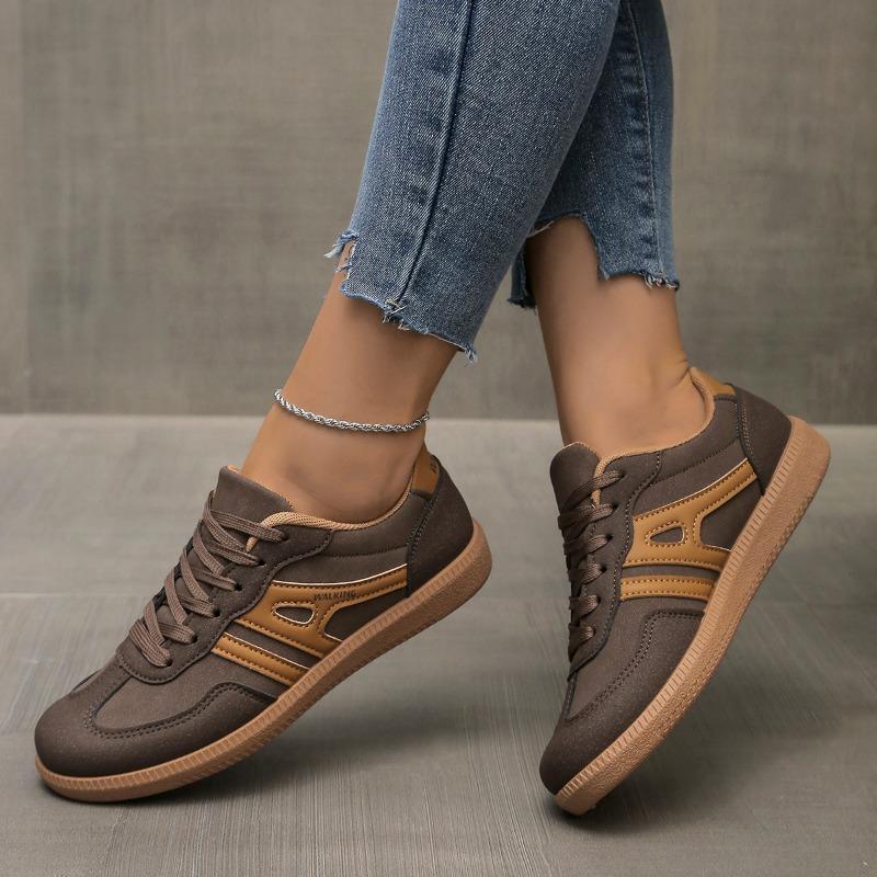 Fashion Plus Size 2025 New Hot Sale Women's Vulcanized Sneakers Mixed Colors Lace Up Outdoor Sports Comfortable & Versatile Casual Shoes