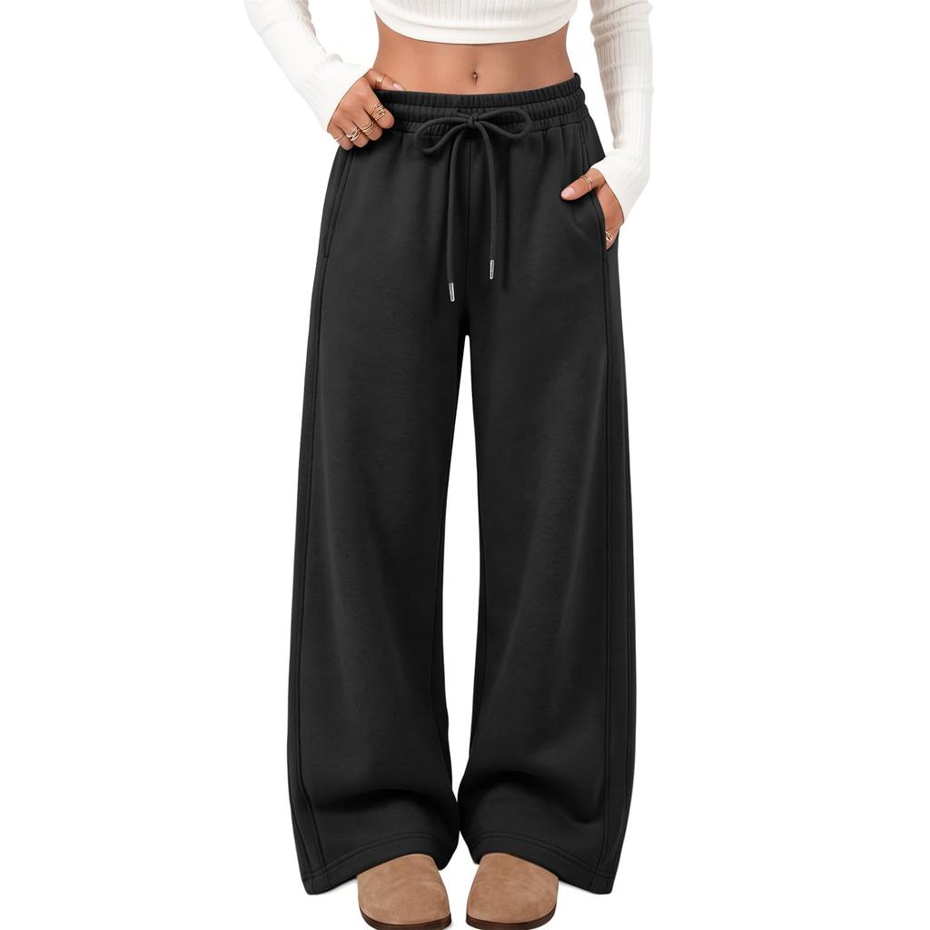 Women's Loose Fit Wide Leg Sweatpants for Workout and Casual Wear