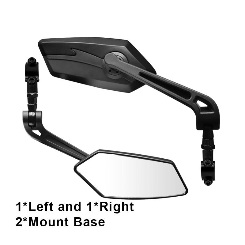 Bicycle Handlebar Reflector Rear View Mirror Mountain MTB Electrical Bike Scooter Wide-Range Cycling Adjustable Angles Mirrors