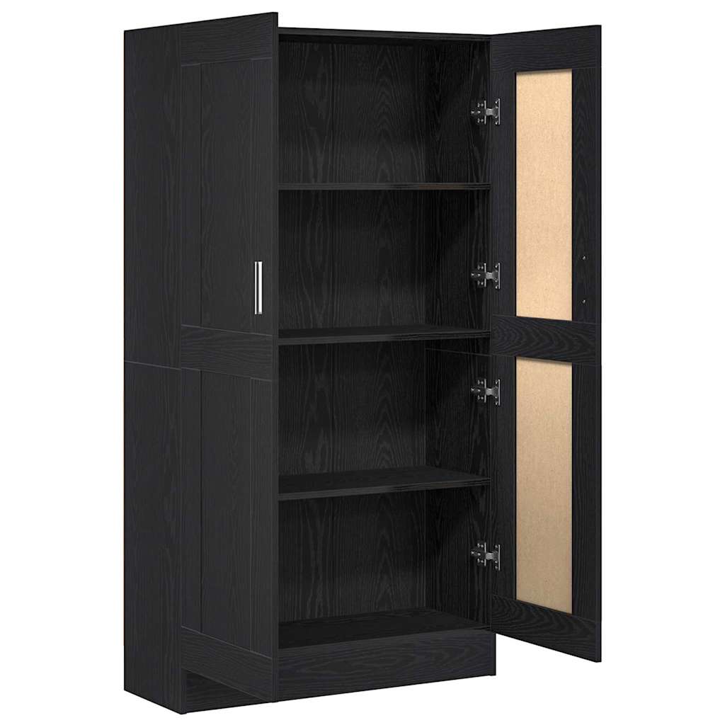 Bookshelf Black Oak Effect 82.5 X 30.5 X 150 Cm