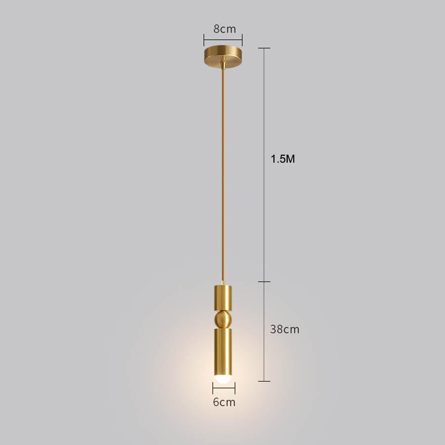 NEW Acrylic Bedroom Bedside LED Pendant Lamps Black Golden Long line hanging Light Island Bar Counter Shop Kitchen Pendant Light