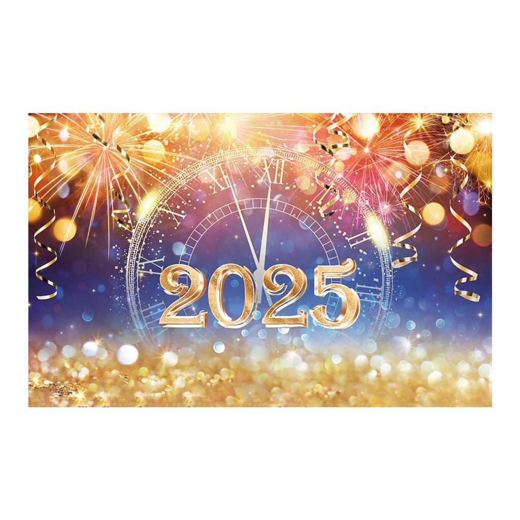 2025 Neujahrs-Hintergrundtuch, Feuerwerksatmosphäre, Hintergrund, Foto-Requisiten, Party-Event, Foto-Dekoration, Hintergrund, Hängetuch