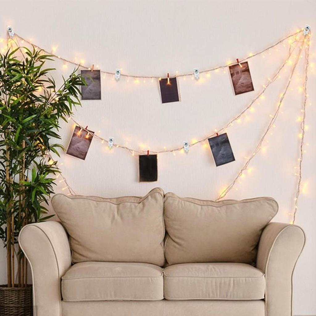 20pcs String Light Hooks Outdoor Screw Mount Clips For Patio Decor Wall Hangers Shelves Clips Wire Fixings Party Decoration