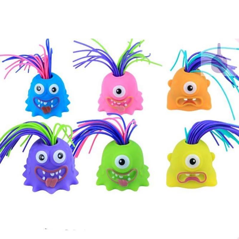 Funny Monster Toy With Big Eye For Children Purple Environmental Material