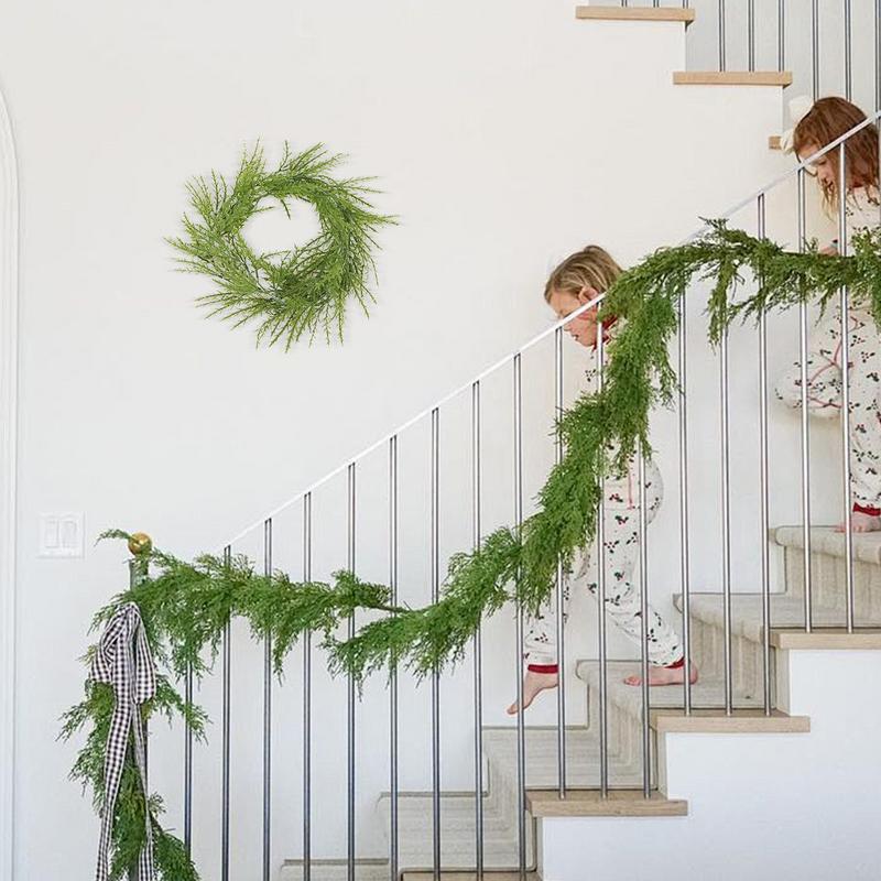Artificial Christmas Garland 6ft Artificial Pine Needles Garland Decorations Greenery Christmas Garlands For Fireplace Indoor