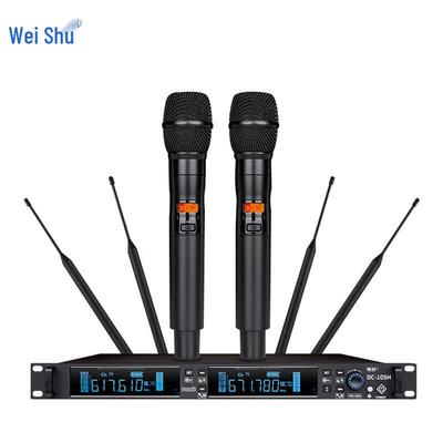 Wieshu DC-10SH Pro True Diversity Двухканальная Беспроводная Ручная Микрофонная Система (Китайская версия)