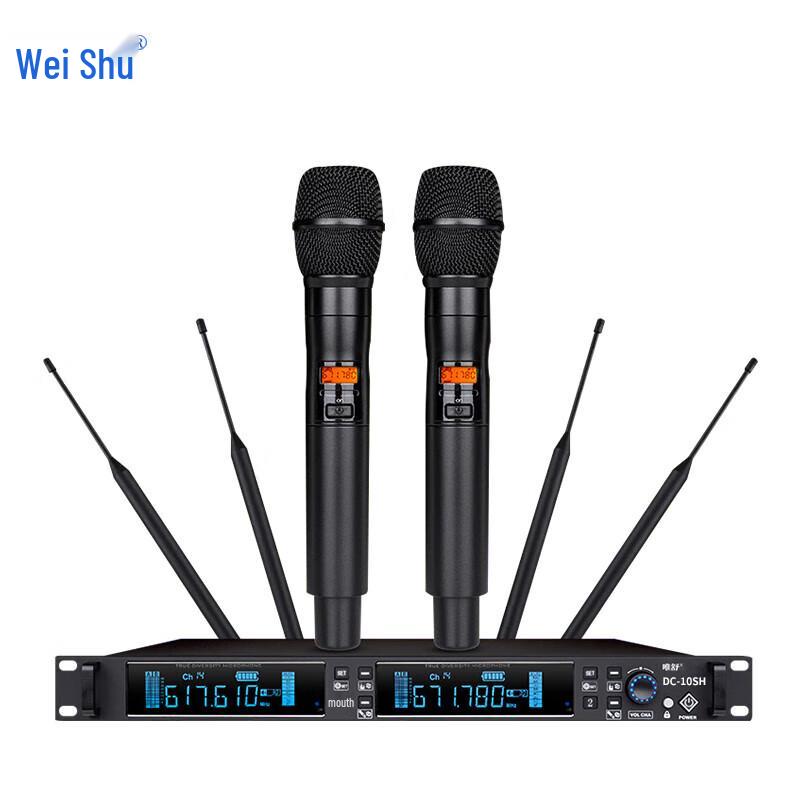 

Wieshu DC-10SH Pro True Diversity Dual Wireless Handheld Microphone System (CN version)