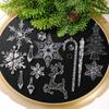 18 Pcs Christmas Ornament Hanging Snowflake Icicle Christmas Tree Ornament with Drop Pendant For Holiday Decoration