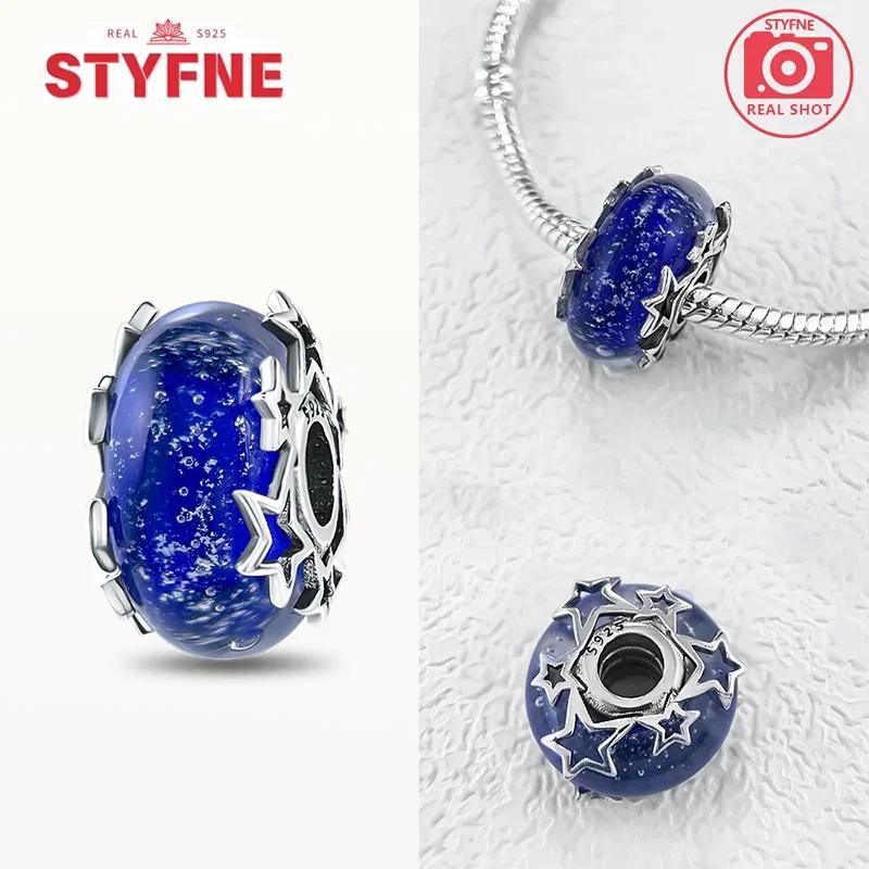 Copperblue Series Crystal Enamel Murano Charming Bead Copper Color Beads Fit Original Bracelet For Women Diy Jewelry Gifts