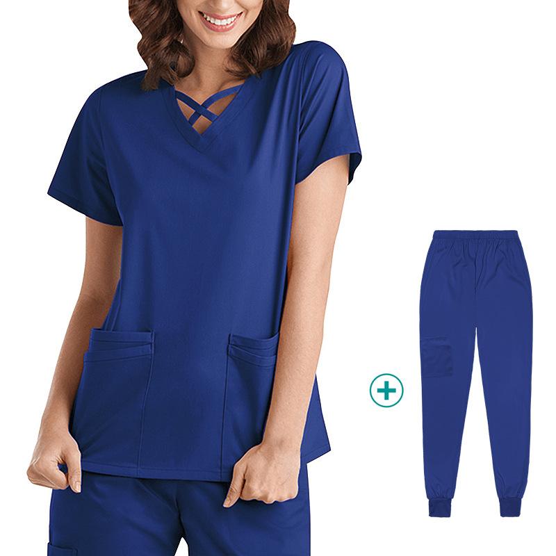 Ropa de Trabajo de Belleza SPA Uniformes Médicos Mujer Multicolores Uniformes de Enfermera Dentista Veterinario Farmacia Clínica Conjunto de Uniformes