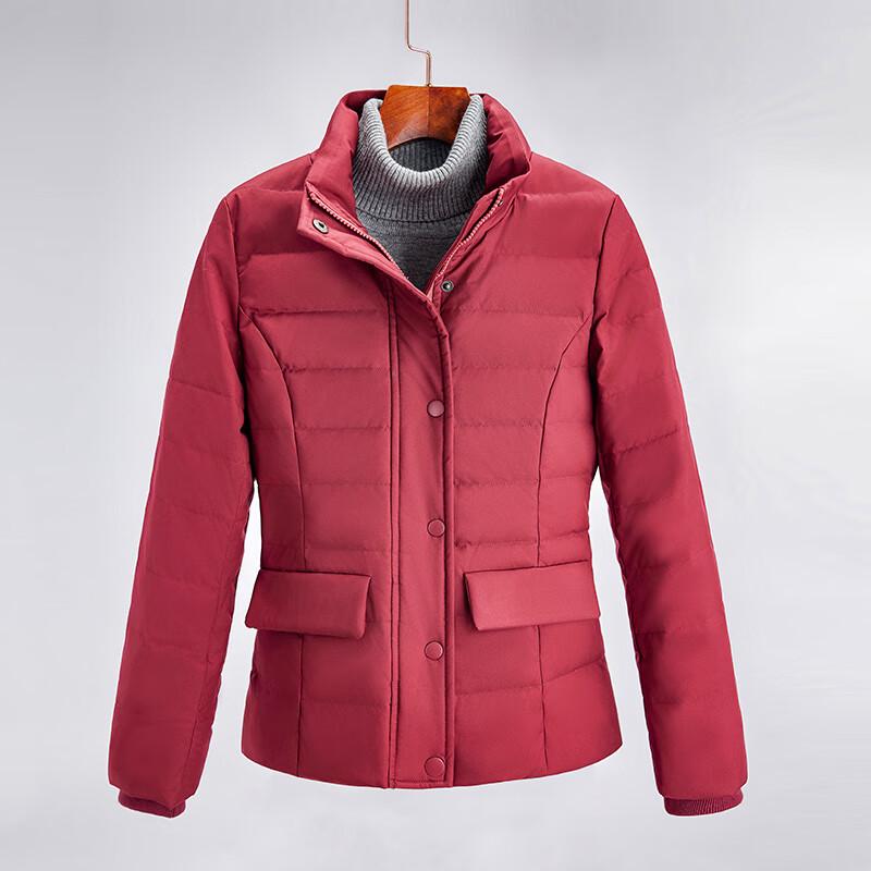 

Tluoman Women s Stand-Up Collar 90% White Duck Down Jacket 3XL