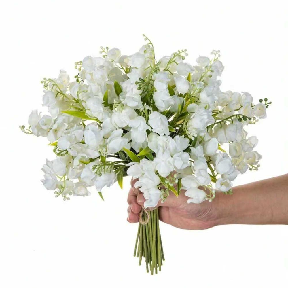 5/10 Stück Künstliche Blumen Glockenblumen Weihnachten Haus Zimmer Vase Tischdekoration Außen Garten Bonsai Festival Hochzeitsgeschenkbox