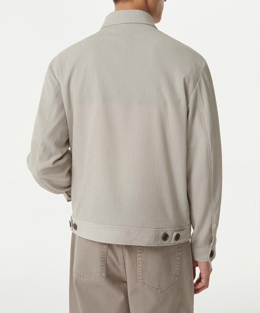 Musinsa Standard Crinkle Minimalist Jacket [Light Beige]