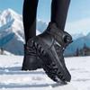 Warrior Slip-Resistant Warm Thickened Fleece Autumn Winter Comfortable Versatile Trendy Mid-Calf Snow Boots Kids Boots Black WBN(JS)-190204