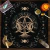 Divinations Tablecloth Pentagrams Pattern Astrologys Tarot Cards Tablecloth Altars Cloth Divinations Game Accessories