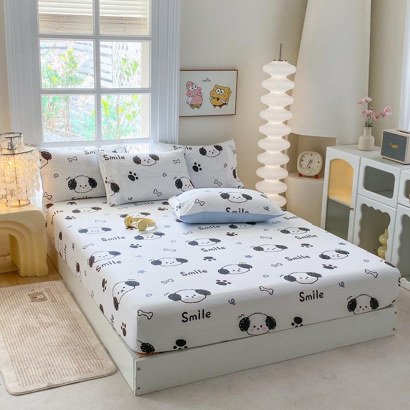 2026 Cartoon Fitted Bed Sheet - Four Seasons, Non-slip Dormitory Mattress Cover