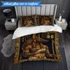 3-teiliges Bettwäsche-Set mit Pharaonen-Motiv, inklusive 1 Bettbezug und 2 Kissenbezügen. Perfekt für Schlafzimmer, Wohnheim, Weihnachtsgeschenk für Fans