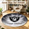 Round Rug Custom NameLas Vegas Raiders Pattern Non Slip Carpet Home Floor Decor