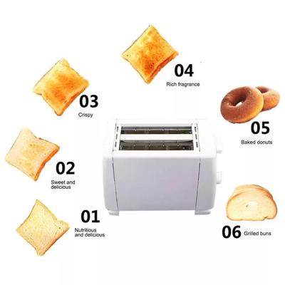 Máquina de fazer pão 1PC para uso doméstico em aço inoxidável, automática, ampla, com duas fendas, torradeira, forno, sanduíches, torradas, pão, donuts, máquina de café da manhã