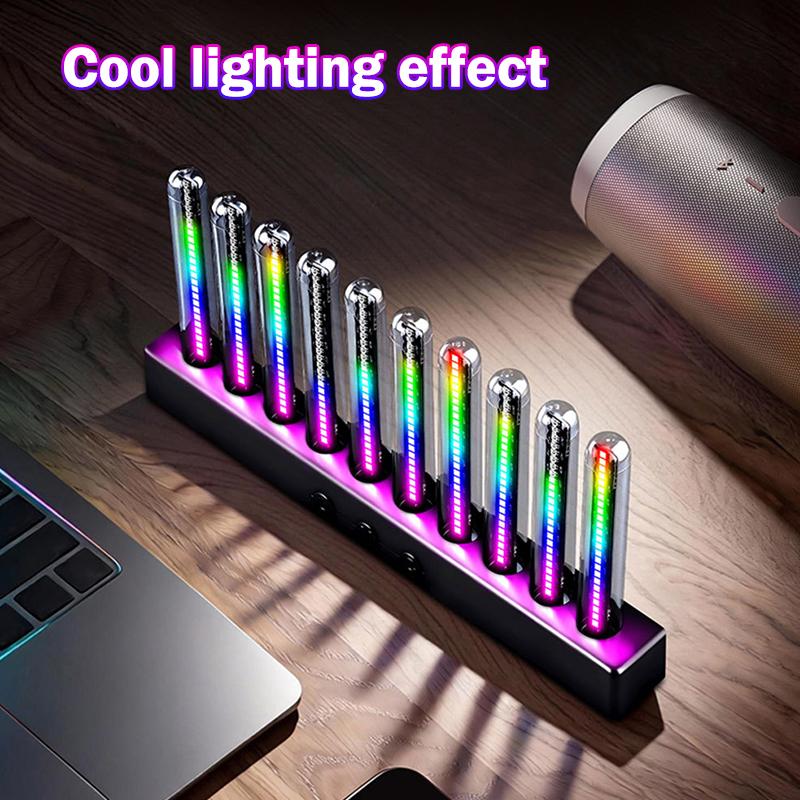 Car RGB Pickup Light Dynamic Gradient Sound Control Light Universal Air Vent Dashboard Car Interior Ornament Auto Interior Light