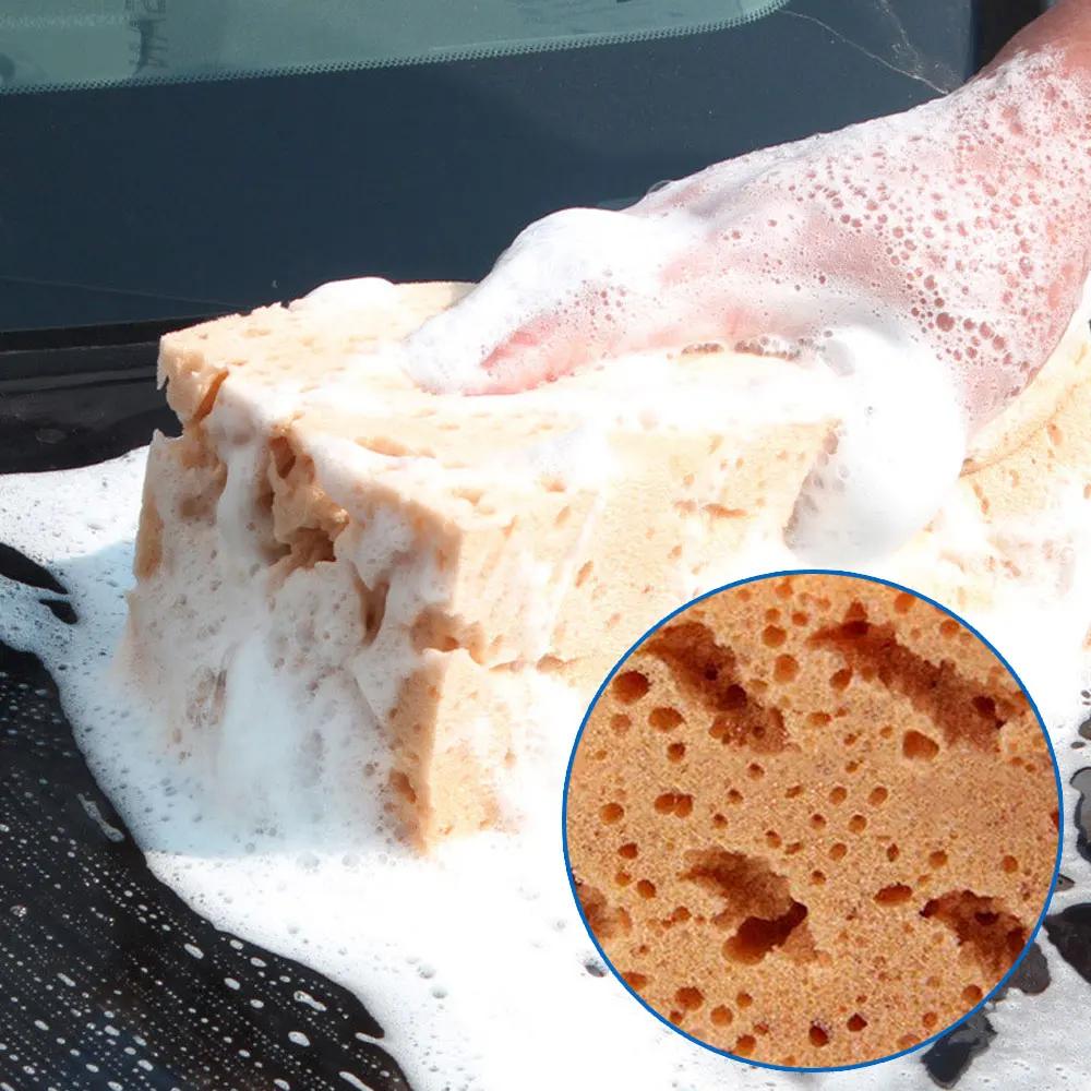 Bloc de burete gros galben pentru mașini, consumabile pentru mașini, unelte de spălare auto, burete absorbant pentru spălătorie auto, foarte mare, pentru curățare fagure coral