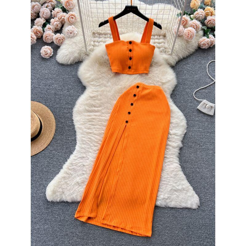 American Niche Style Women's Summer Split Skirt Tube Top