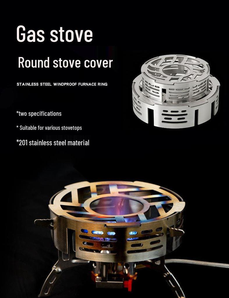 Portable Windproof Stove Ring: Camping Heat Concentrating Shield