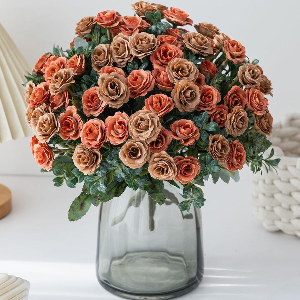 Silk Artificial Flowers Rose Valentine's Day Wedding Bridal Bouquet Home Room Vase Outdoor Yard Garden Arch Diy Gift Box Decora