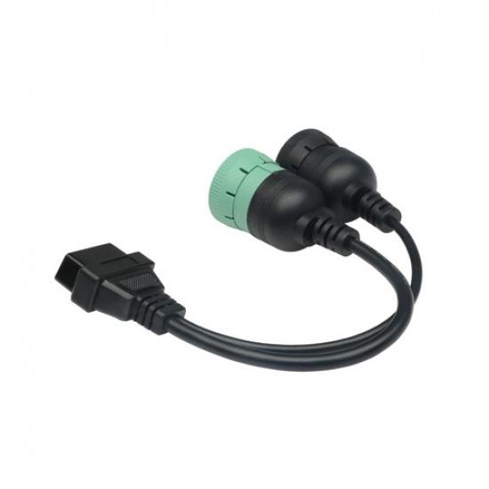 OBD2 6 Pin J1708 or 9 Pin J1939 to 16 Pin Adapter Cable for Heavy Duty Truck