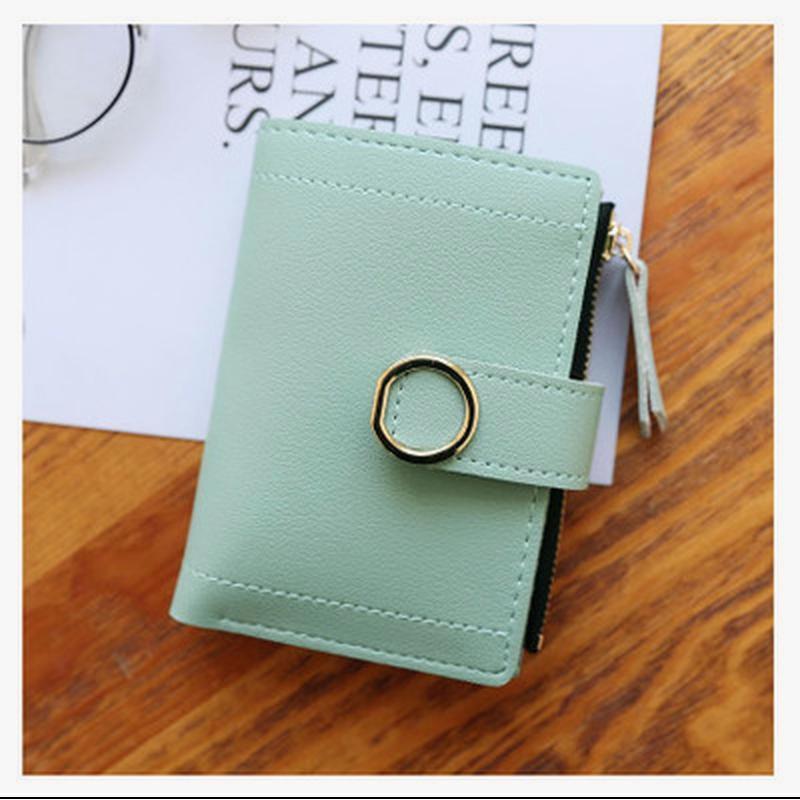 Маленькая свежая корейская короткая женская сумка из искусственной кожи с пряжкой — фото 6