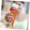 ibasenice Simulation Ice Cream Cone Fake Cone Photography Lightweight for Home or Store Display 5-inch Model, Prop, PVC,