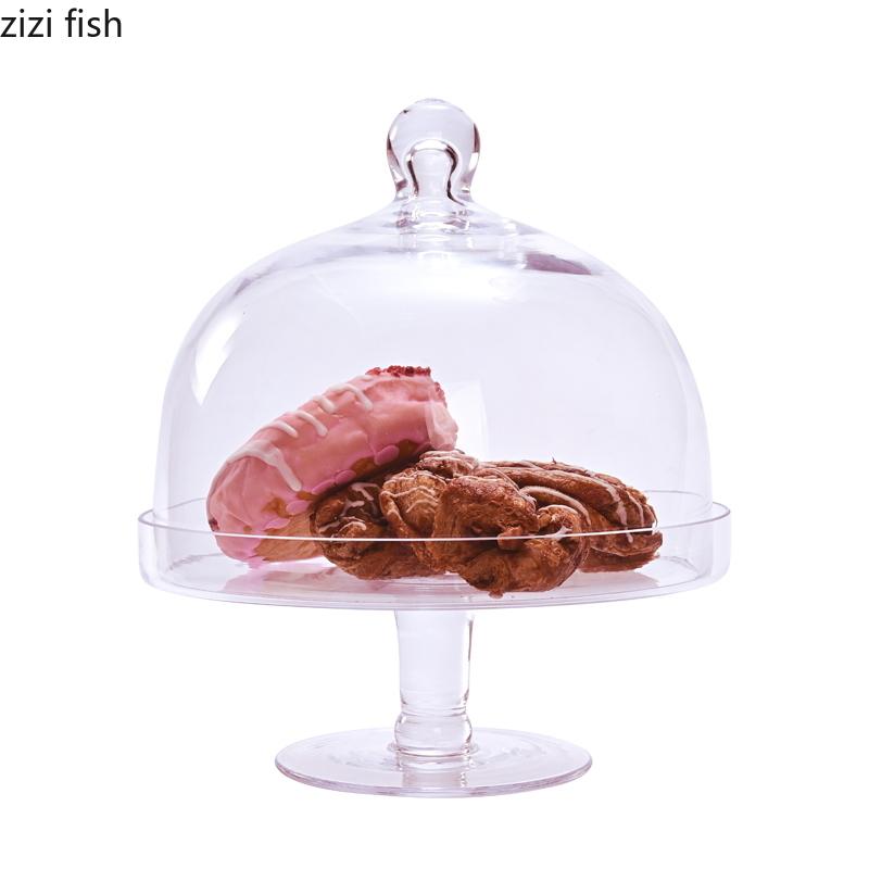 Suport de prăjitură cu picioare înalte Tavă de prăjitură Capac din sticlă Farfurie pentru desert Tavă pentru pâine Suport de afișare Vase Dim Sum Farfurie cu fructe Farfurie pentru gustare Tavă pentru tort