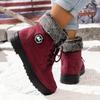 Women's Winter Outdoor Snow Boots Lace Up Thick Plush Lined Insulated Anti-Slip Waterproof Athletic Ankle Booties