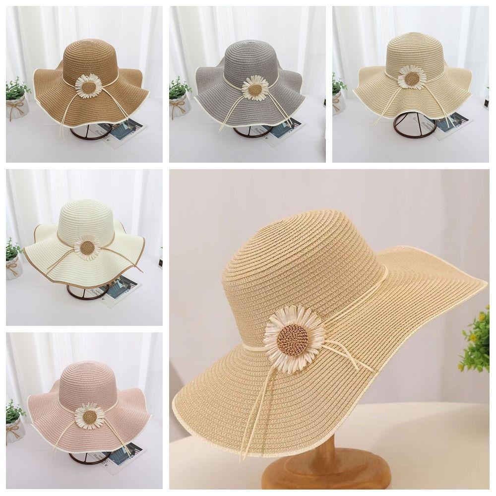 Wide Brim Bohemian Straw Hat Spring Summer Women's Sun Hat Trendy Folding Straw Hats  Vacation