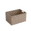 Woven Black Storage Baskets Shelf Tote Boxes Container with Built-in Handles for bedroom living room office kids room dressing room