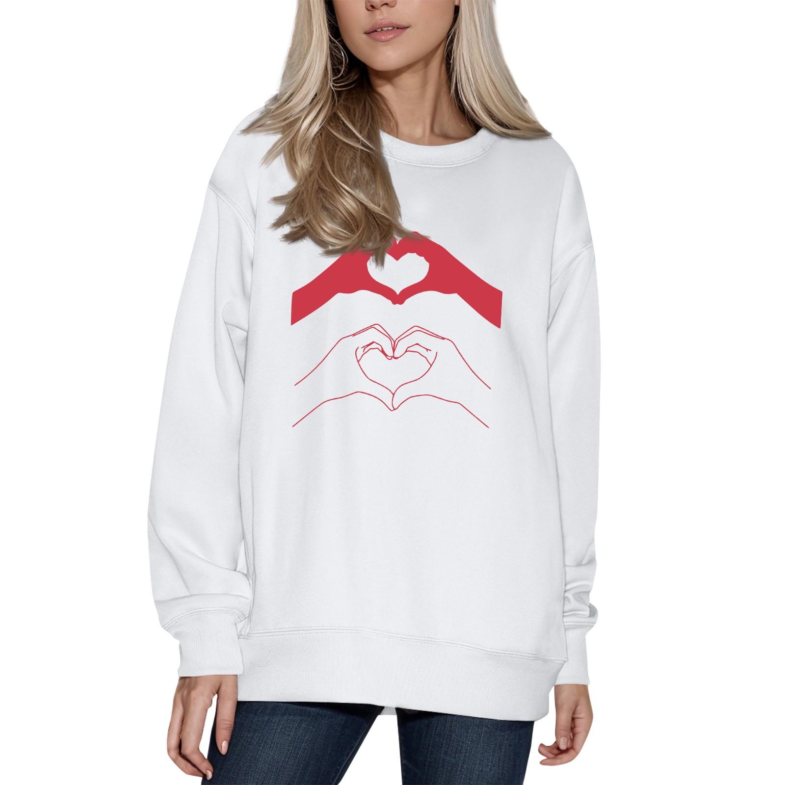 

Жіночий модний светр з принтом, з довгим рукавом та круглим вирізом XXL білий