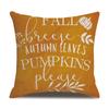 Thanksgiving Linen Pillowcase Autumn Pumpkin Print Pillow Cushion Cover