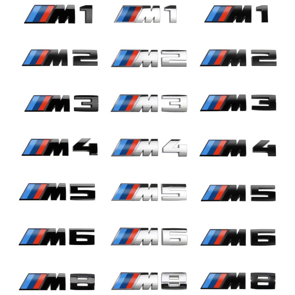 BBJX7 3D Rear Trunk Emblem Badge Logo Car Sticker BMW E46 E60 E64 F10 F20 F30 F06 F12 F13 E90 E92 E93 F80 F82 F87 M1 M2 M3 M4 M5 M6 M8