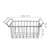2 Pcs Freezer Wire Storage Basket PE Coated Hanging Rack Organizer Bin Black for Refrigerator Shelves Basket