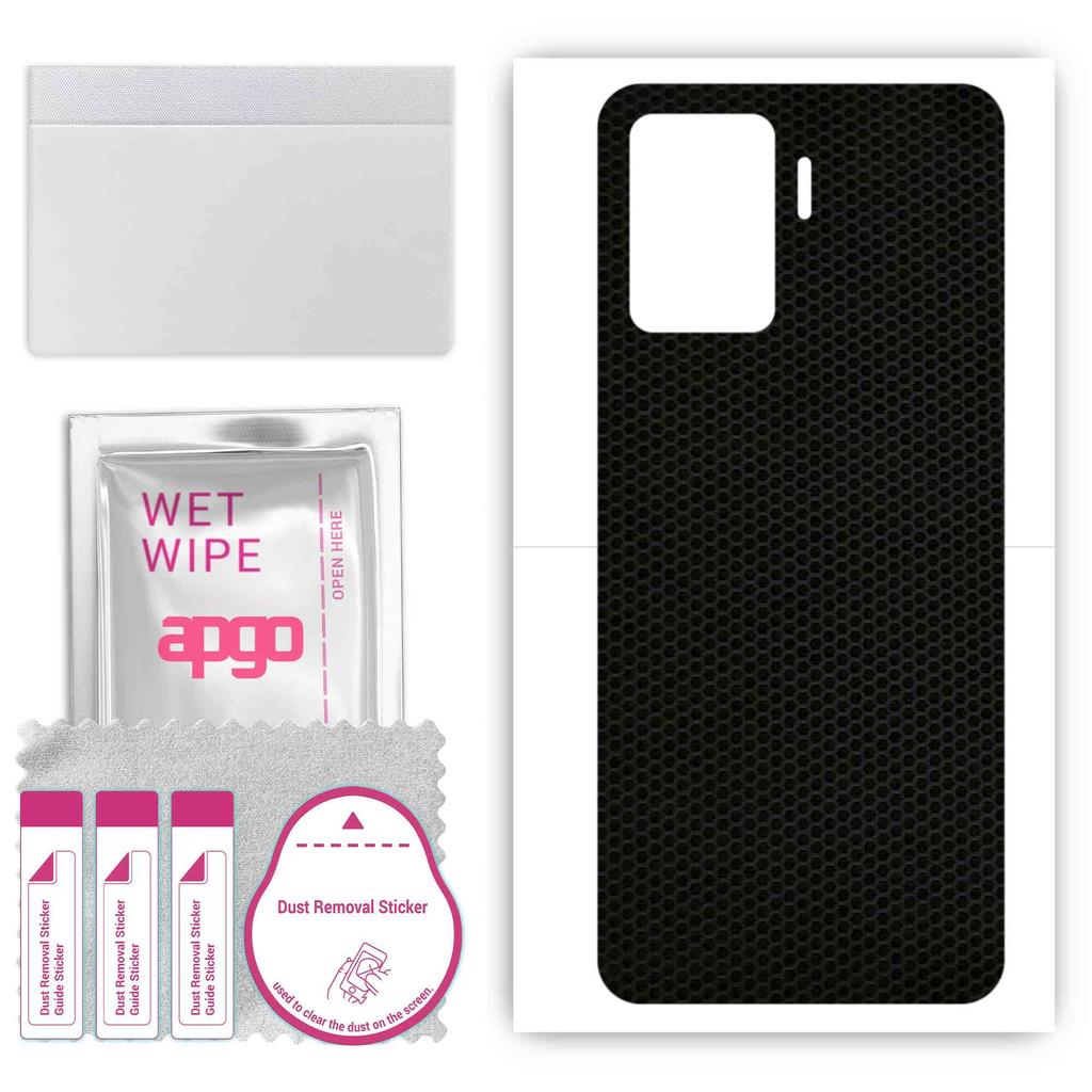 apgo Adesivo Skin Protettiva per il retro compatibile con Oppo F19 Pro Plus, Pellicola Avvolgente, Foglio, Vinile - Modello Matrice