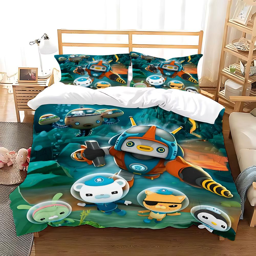 Duvet The Octonauts cartoon Pillowcase Bedding Set Adult Boy Girl Bedroom Decoration Children Gift Single Double Large Size
