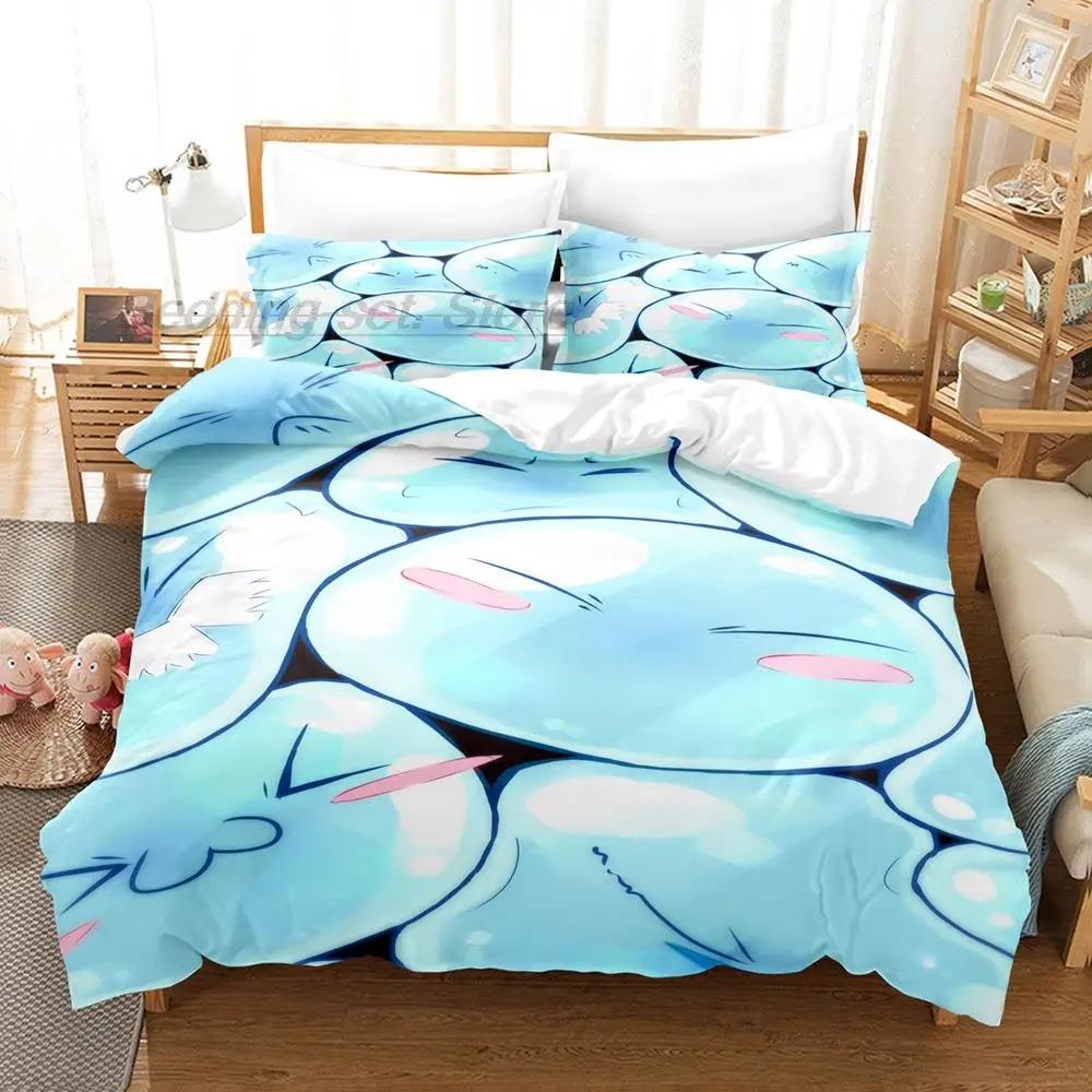 Ten Czas Kiedy Odrodziłem się jako Śluz Pościel Zestaw Pojedynczy Bliźniak Pełny Queen King Size Zestaw do Łóżka Aldult Dzieci Druk 3D Anime Kreskówka