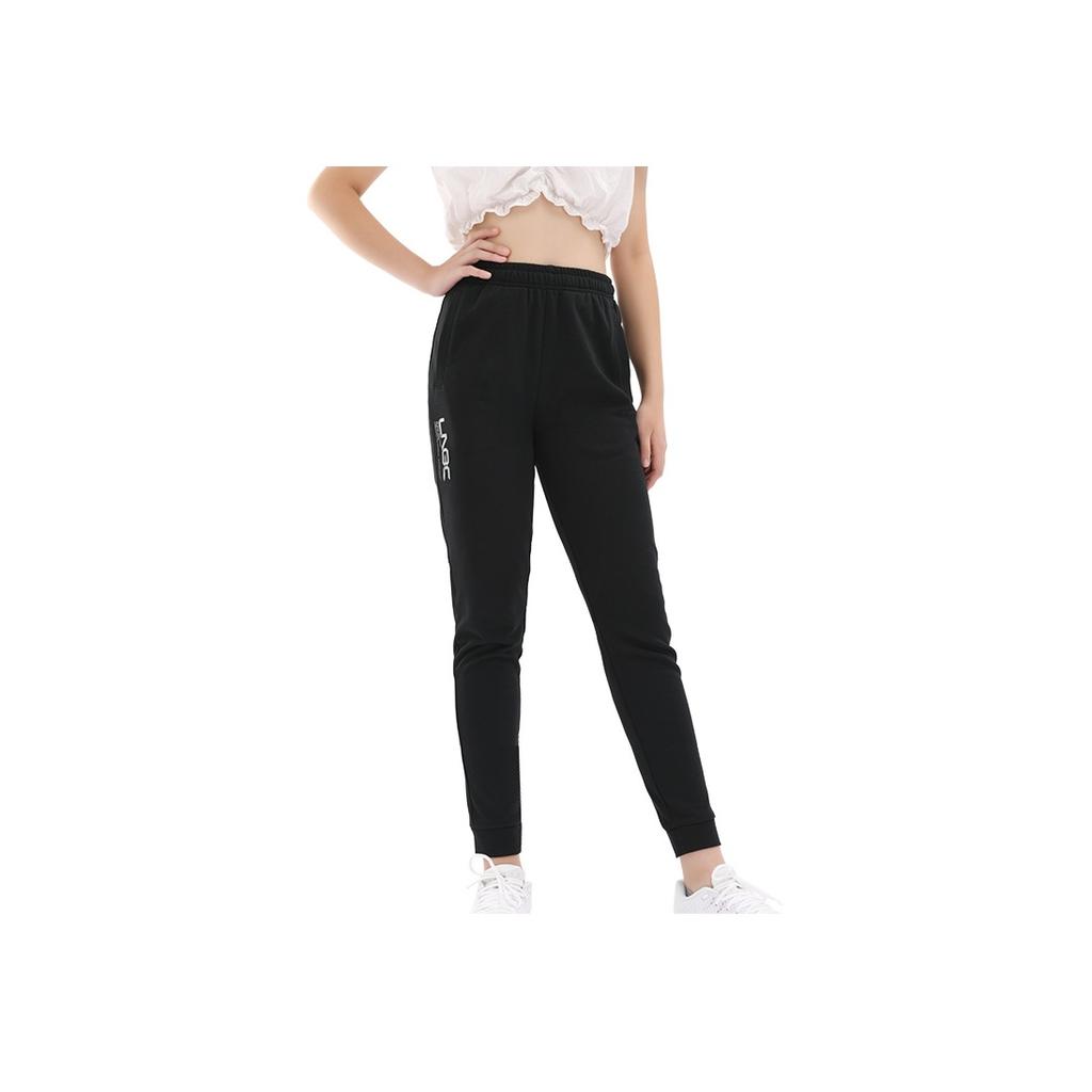 Li Ning Badminton Series Letter Print Breathable Cuffed Sports Pants Women Bottoms Black AKLQ646-1