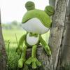 Stuffed Doll Cartoon Skin-friendly Colorful Green Frog Stuffed Doll for Bedroom