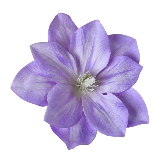 2 Pcs Artificial Lotus Flower Head Small Realistic Clematis Flowers for DIY Wedding