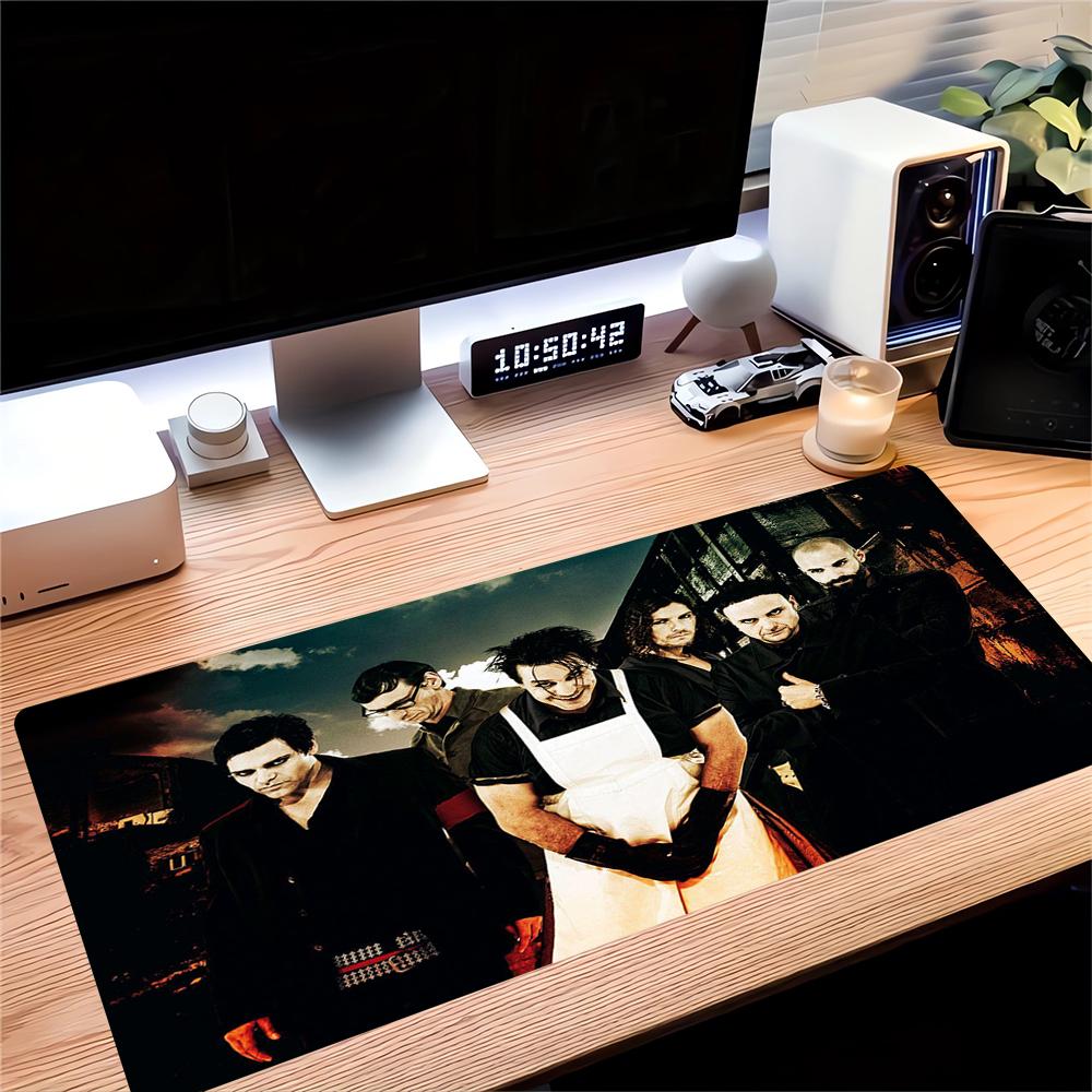 Dark Gothic Band Portrait Large Gaming Mouse Pad Nonslip Rubber Base Waterproof Desk Mat For Office Pc Laptop