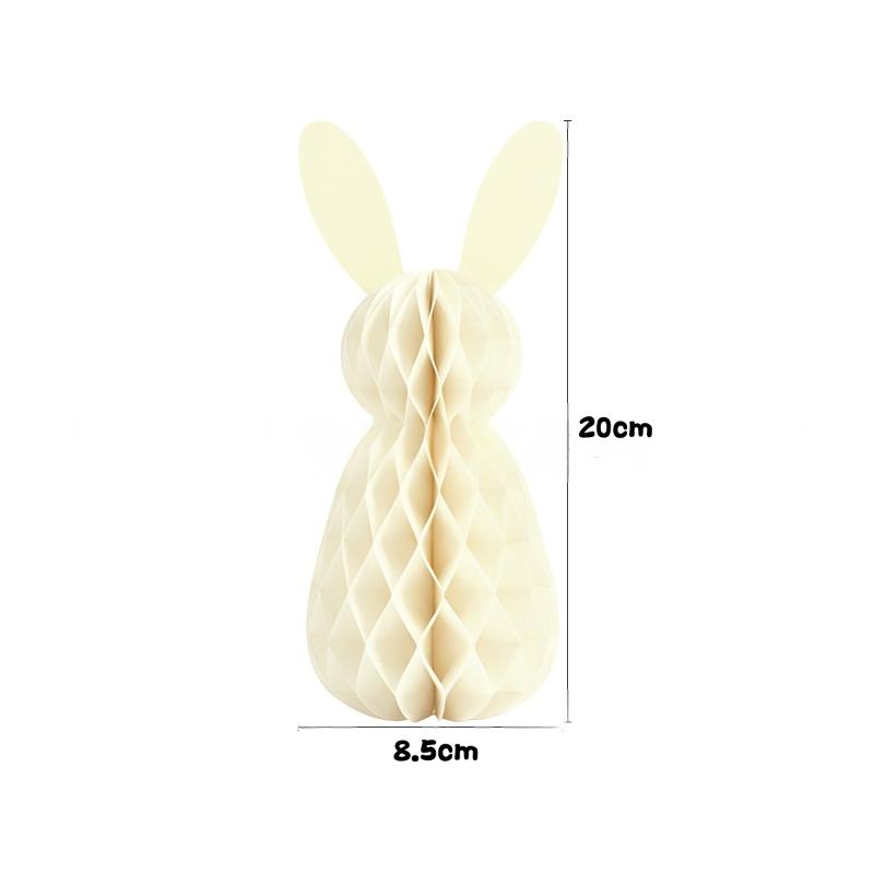 5Pcs Easter Honeycomb Decoration Easter Bunny 3D Paper Honeycomb Party Decorations DIY Table Centerpieces Ornament Party Hanging