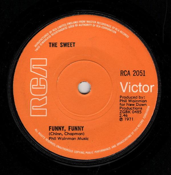

7inch Record SWEET - Funny, Funny RCA2051 RCA Victor 1971 UK Rock Used