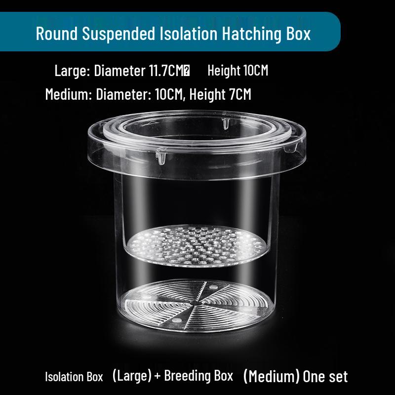 Akryl Flytande Akvarium Isolering & Yngelkasse för Guppy och Yngel