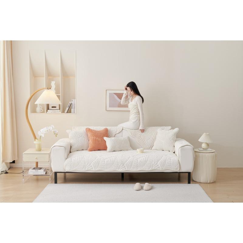 Autumn and Winter New Sofa Cushion Crystal Velvet Embroidered Sofa Cushion Winter Thickened Warm Modern Simple Non-slip Cushion